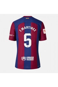Barcelona Inigo Martinez #5 Jalkapallovaatteet Naisten Kotipaita 2023-24 Lyhythihainen